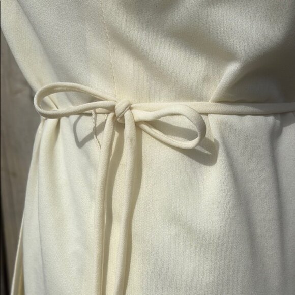 Vintage Joseph RIBKOFF cream starburst wrap dress Sz M - Picture 5 of 9